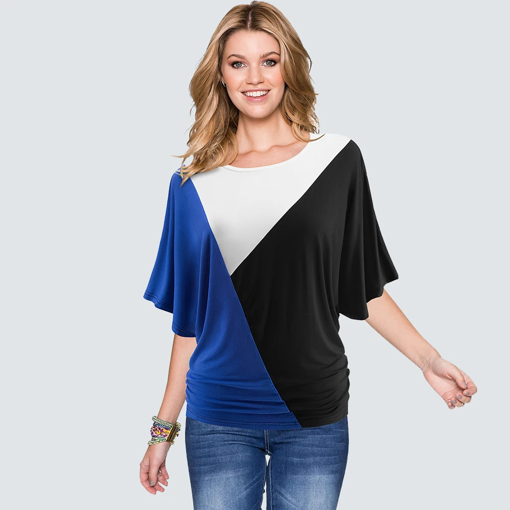 Женская футболка с рукавом летучая мышь круглым вырезом|tee top|t-shirt womentees basic |