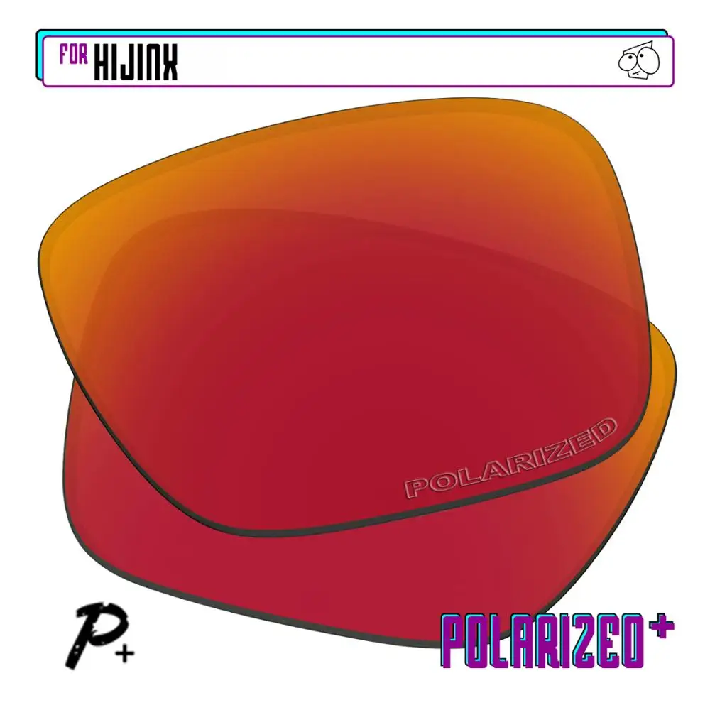 

EZReplace Polarized Replacement Lenses for - Oakley Hijinx Sunglasses - Red P Plus