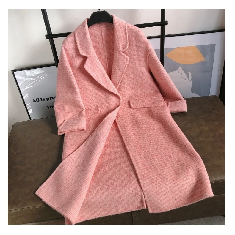KMETRAM Autumn Winter Coat Women Wool Coat Female Jacket Double Side Woolen Coats Korean Long Jackets Manteau Femme MY4512