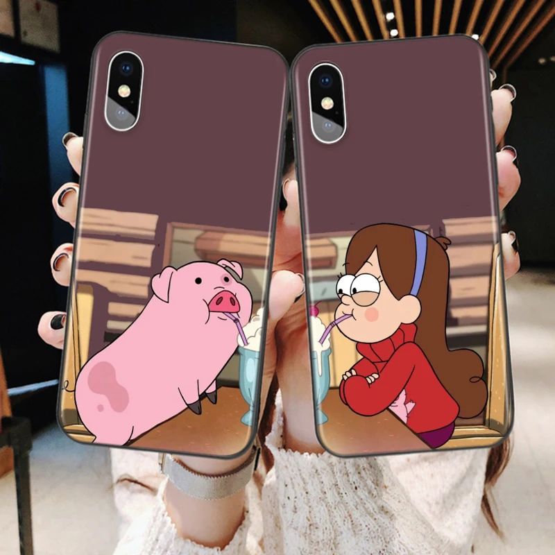 Best friend cute Shockproof Cover For Apple iPhone 12 11 SE XS XR X 7 8 6 5 S mini Plus Pro MAX 2020 Black Phone Case