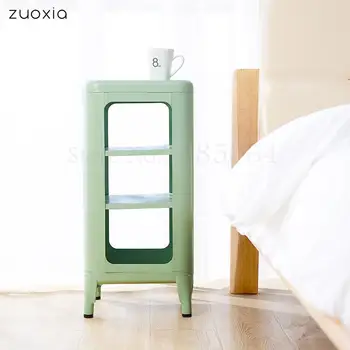 

Bedside Cabinet Simple Modern Small Bedside Storage Cabinet Nordic Iron Storage Low Cabinet Bedroom Side Cabinet