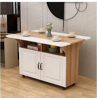 Folding table household movable small family simple rectangular folding table dining