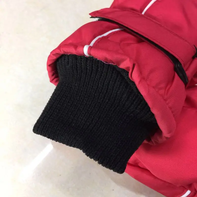 Утолщенные детские перчатки, детские толстые теплые стеганые лыжные перчатки, модные водонепроницаемые ветрозащитные детские варежки для мальчиков и девочек