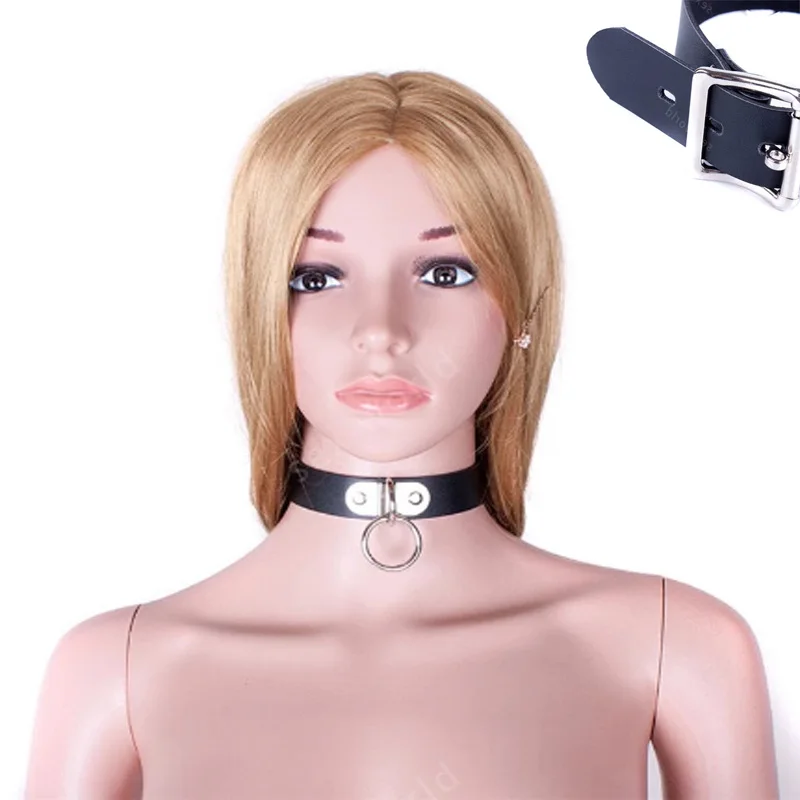 Black PU Leather Classic Soft Sex Collar Neck Bondage Harness Necklace Restraint Adult Slave Sexy Toy For Couple Supplies | Красота и