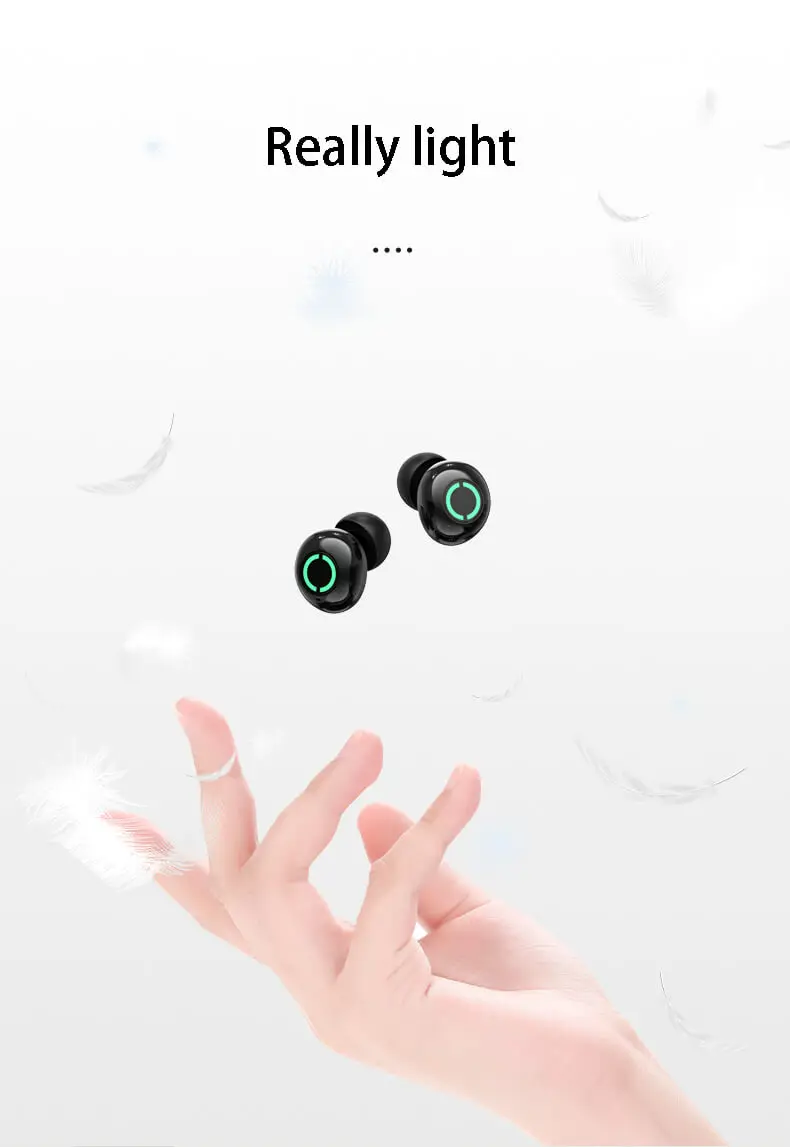 T5 TWS Wireless Earphone Sport Running Bluetooths 5 0 Waterproof Earbuds Mini Touch Control Stereo Headset with Charging Box Mic