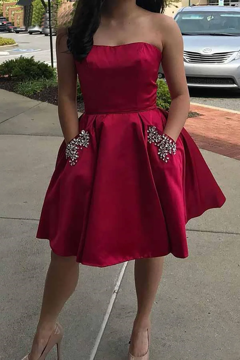 New Satin Prom Party Gown Graduation Homecoming Custom A Line Sleeveless Crystal Lace up Formal Dress | Свадьбы и торжества