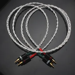 Premium Silver-Plated HiFi RCA Audio Cable - 0.5m (1 pair)
