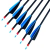 28/30/31 Inch Pure Carbon Arrows Spine 300 400 For Compound Recurve Bow LongBow Hunting Archery with Replaceable ArrowHeads 6