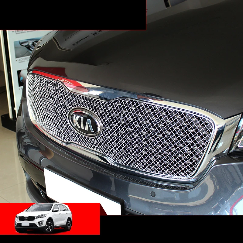 Special Price Lsrtw2017 Rvs Auto Voor Grill Netto Versieringen Voor Kia Sorento Prime 2015 2016 2017 Um Decoratie Accessoire