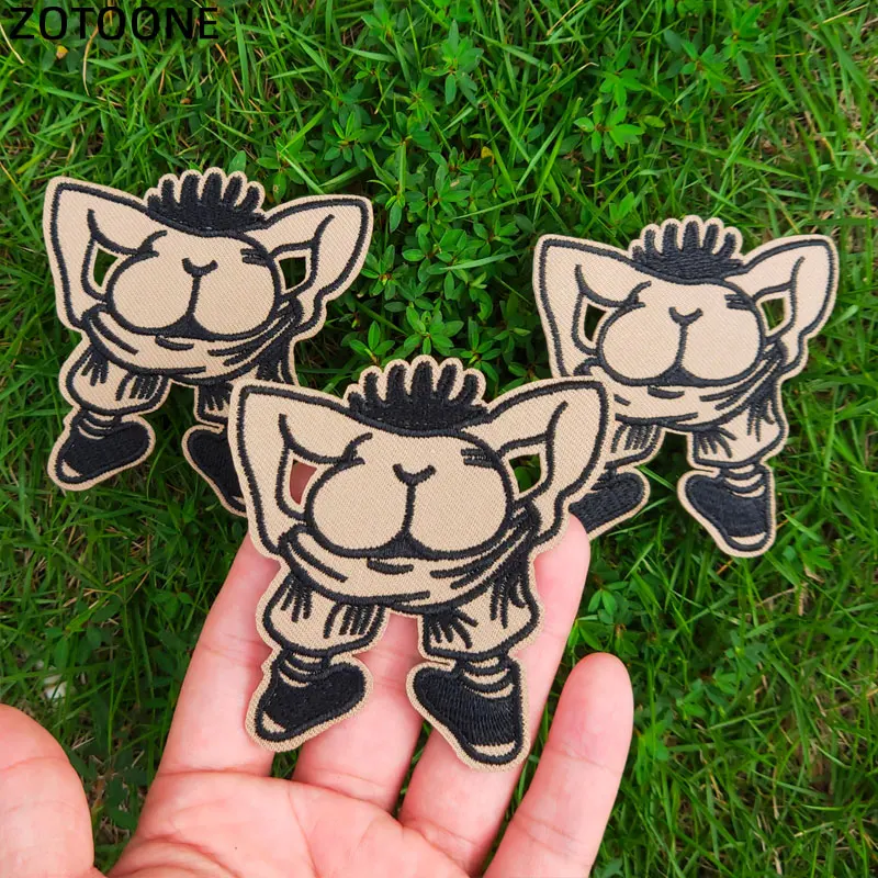 

ZOTOONE Stranger Things Man Bottom Iron Patches for Clothing Embroidered DIY Stripe on Patch Funny Joke Prank Bag Trousers Badge