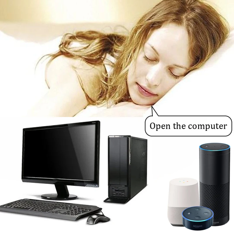 Wifi PC 전원 스위치 컴퓨터 원격 부팅 시작 카드 재택근무 PICE Alexa Google Alice Ewelink Tuya Smart Life와 함께 작동