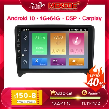 

Android 10.0 Arrival!Car Multimedia Player autoradio for Audi TT 2006-2012 Built-in carplay DSP IPS 4G network wifi BT
