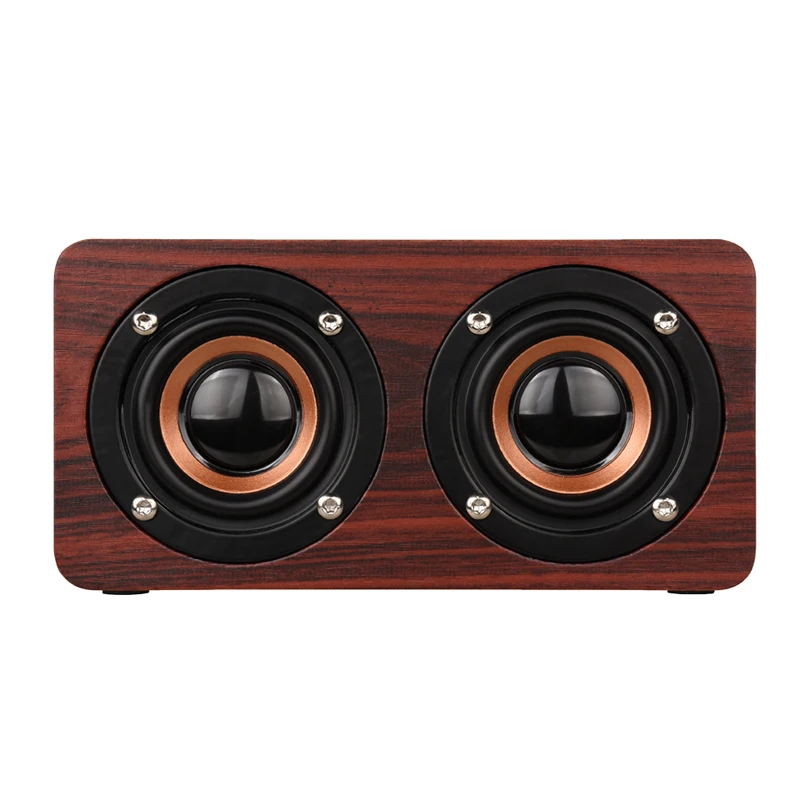 Деревянный беспроводной Bluetooth динамик Портативный hifi шок бас Altavoz TF Caixa де сом