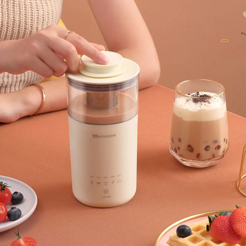 5 in 1 Electric Coffee Maker Multifunction Portable Milk Tea Machine Milk Frother Automatic Tea Maker DIY Milk Tea Office 350ml