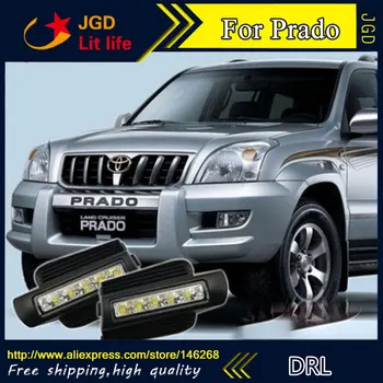 

Free shipping ! 12V 6000k LED DRL Daytime running light for Toyota Prado 2003-2009 fog lamp frame Fog light Car styling