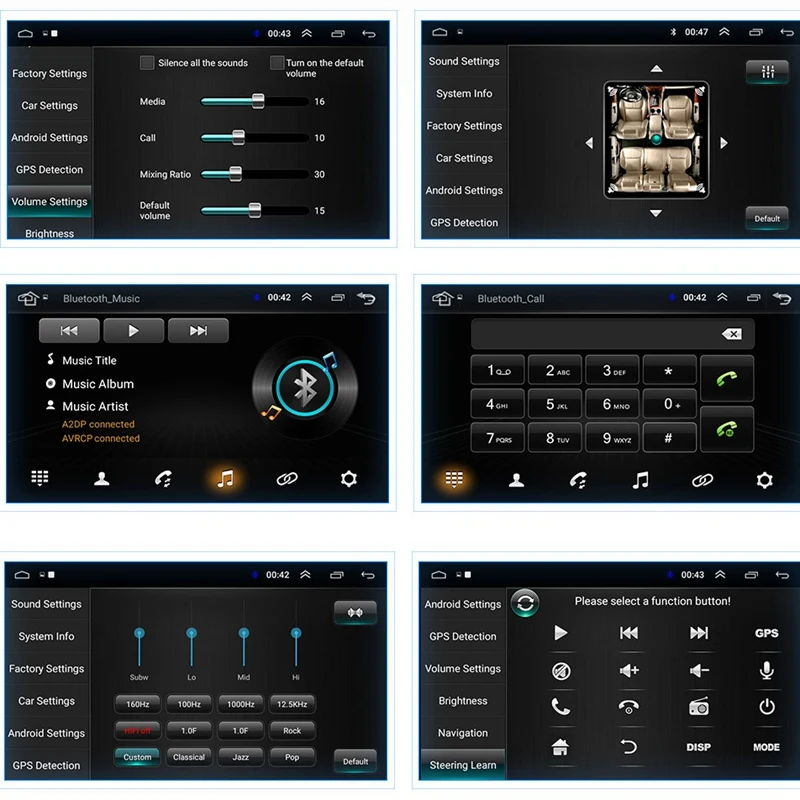 9 дюймов 2 Din Android 8,1 автомобильная универсальная навигация HD контактный экран Bluetooth gps навигация Мультимедиа