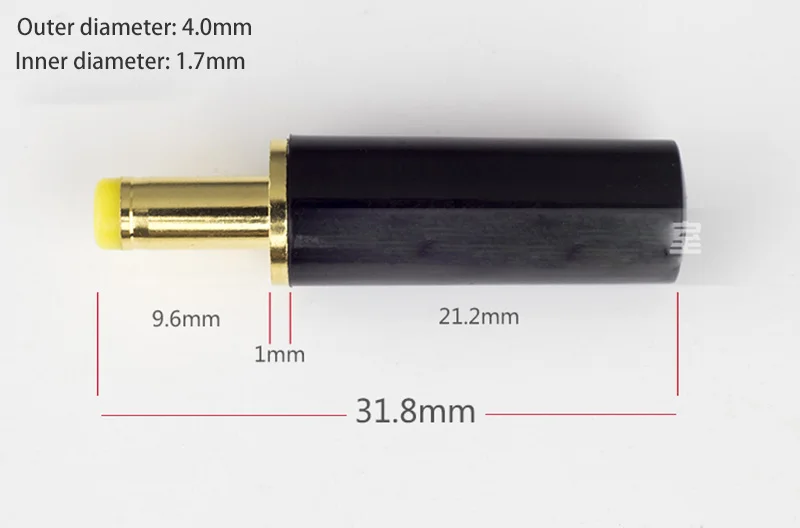 1 шт. позолоченный медный 5,5*2,5 мм 5,5*2,1 мм 4,0*1,7 мм 3,5*1,3 мм разъем питания постоянного тока для линейной выходной мощности линии DIY