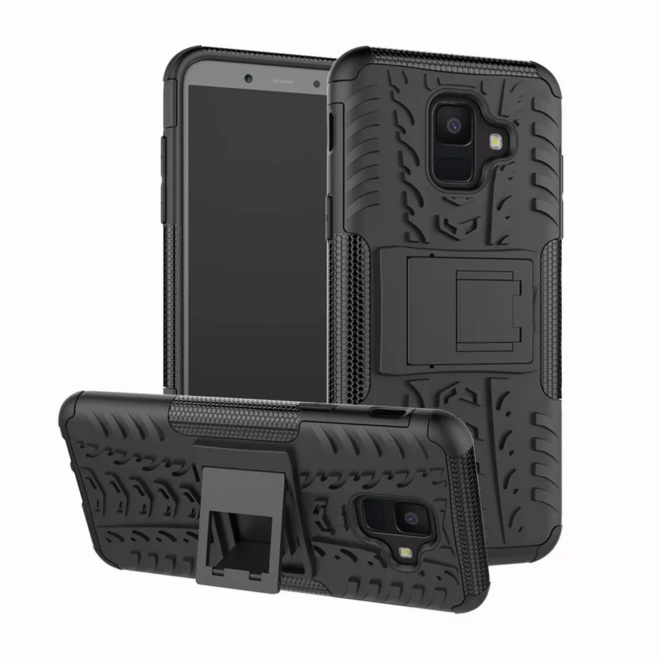 Silicone Fitted Case For Samsung Galaxy A6 2018 Plus Hybrid Standing Heavy Duty ShockProof Cover |