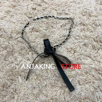 

Chain sheepskin belt casual wild women's high-quality waist chain leather waist chain golden chain belt