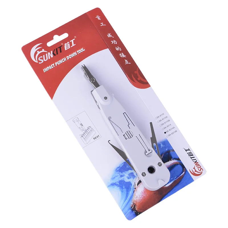 

High Quality SUNKIT SK-8314A Impact Punch Down Tool RJ11 Telephone Module Wire Cutter Cheap Price