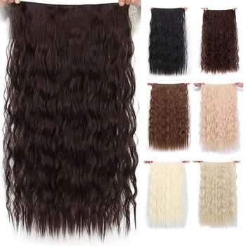 AISI BEAUTY Long Clips in Hair Extension Synthetic Natural Hair Water Wave Blonde Black Brown Red 22 6