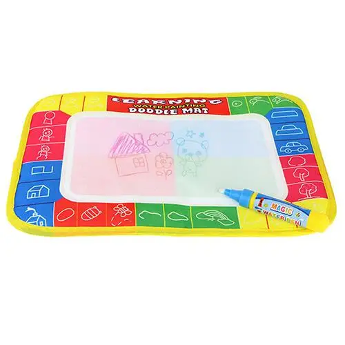 

Kids Creative Reusable Doodle Painting Mat Water Drawing Board + Magic Pen For Children Early Education Drawing Toy 29cm x 19cm