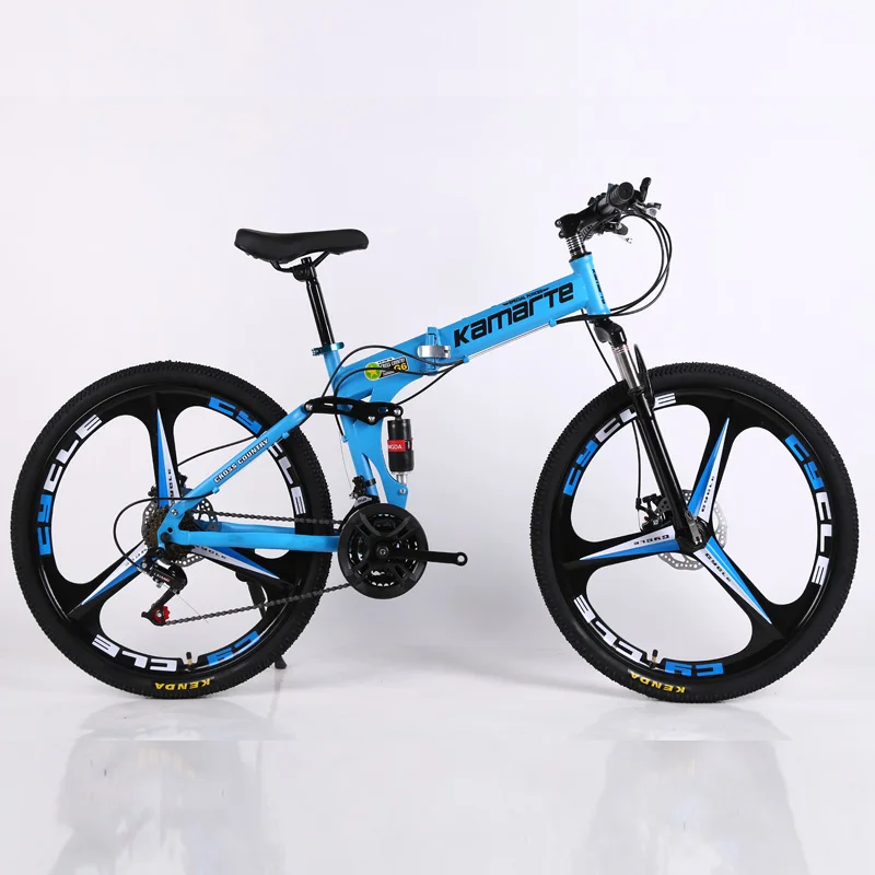 27 скорость горный велосипед 24/26 дюймов mtb 3/6/10 нож колеса горного велосипеда Высокоуглеродистая сталь складной велосипедный дисковый тормоз колеса велосипеда горного велосипеда - Цвет: 3knife blue
