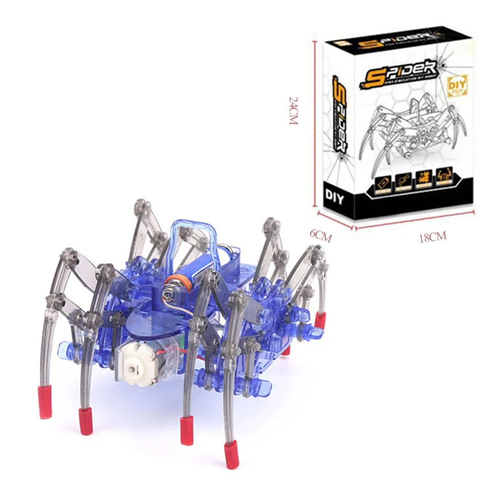 

baby gifts Electric Spider Robot Kit DIY Kids Electiric Toy Educational Intelligence Development Assembled Kids Toy Gifts