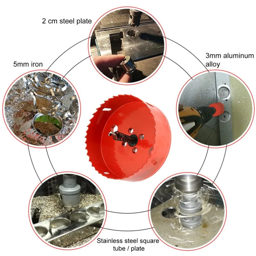 M42 1 шт. открывалка сверла резак Holesaw 140 мм сверлильная пила для алюминия из железа из нержавеющей стали пластина металлическая пластина