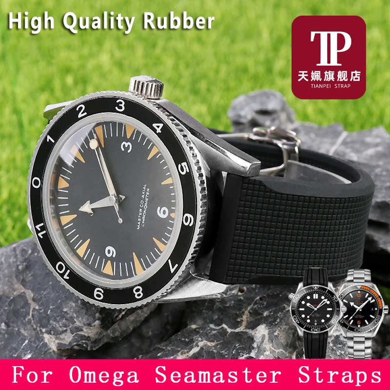 Cinturini In Gomma Siliconica 007 Di Alta Qualità 20Mm 22Mm Cinturini Per Omega Seamaster Seiko Skx007 Gmt Blackbay Bracciale Militare