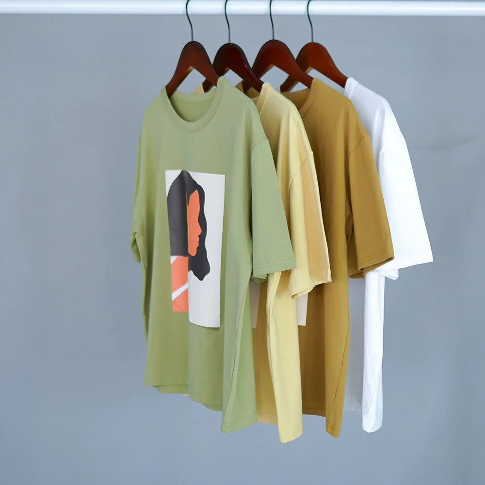 Summer T Shirt Women Character Printed Fashion Girls Tops 95% Cotton Female Tees O-Neck Korean T-shirts Short Sleeve Femme Shirt