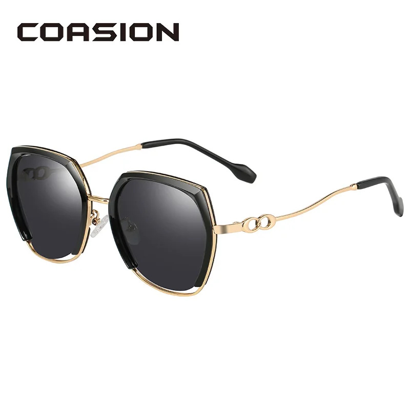 COASION модные негабаритные поляризованные солнцезащитные очки для женщин