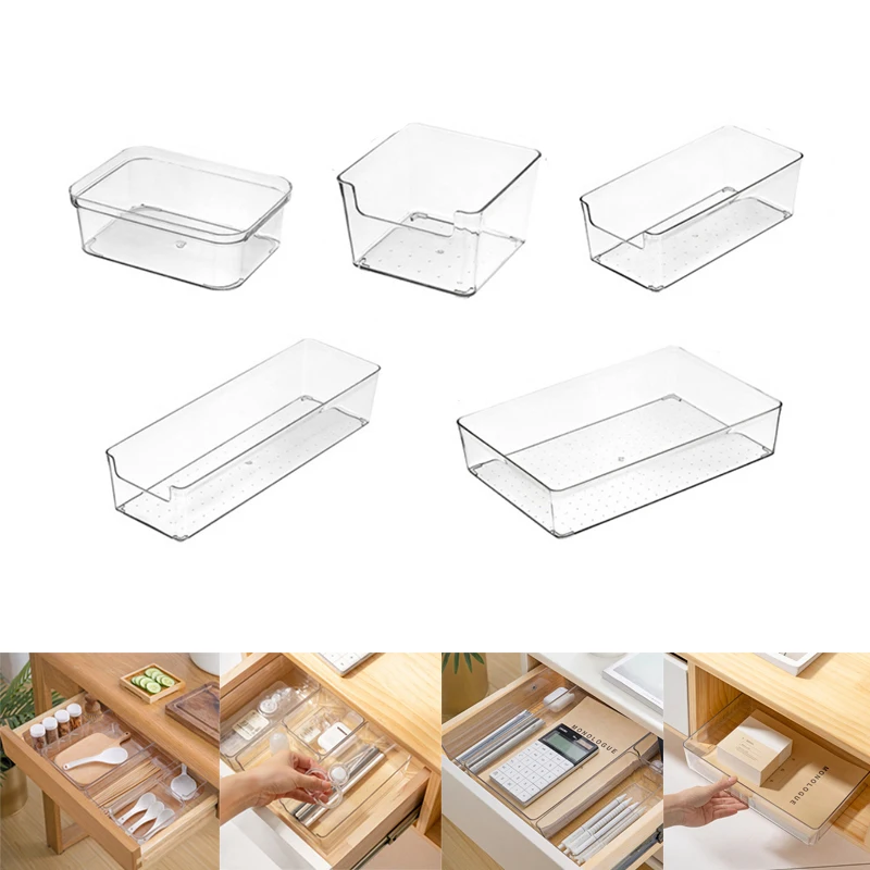 Scatola Organizer per cassetti divisi scatola portaoggetti combinata scatola  per ufficio cucina di casa armadio per bagno scrivania organizzazione per  il trucco dei gioielli