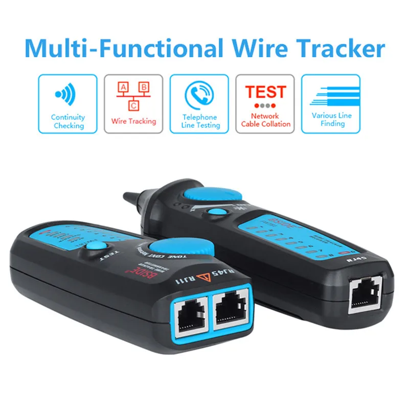 LAN Tester RJ45 Network Cable Tester Cable Tracker Analyzer Detector Line Finder Analyzer FWT81 Telephone Wire Toner Ethernet