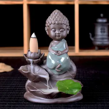 

Originality Little Tathagata Ice Crack Lotus Aroma Of Reflux Ornaments Buddha Statue Small Monk