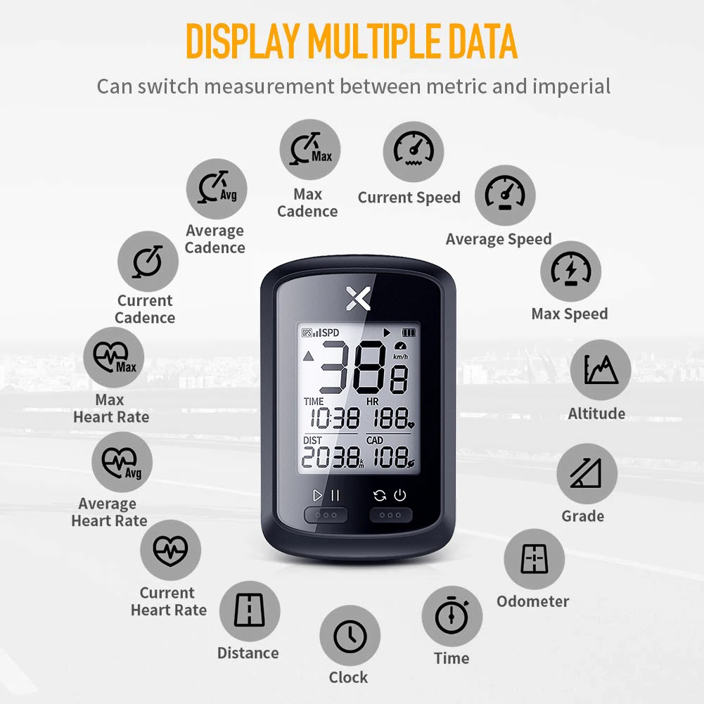 XOSS GPS Bike Computer G+ Wireless Cycling Speedometer Road  MTB Waterproof Bluetooth ANT+ Cadence Speed Cycle Bicycle Computer