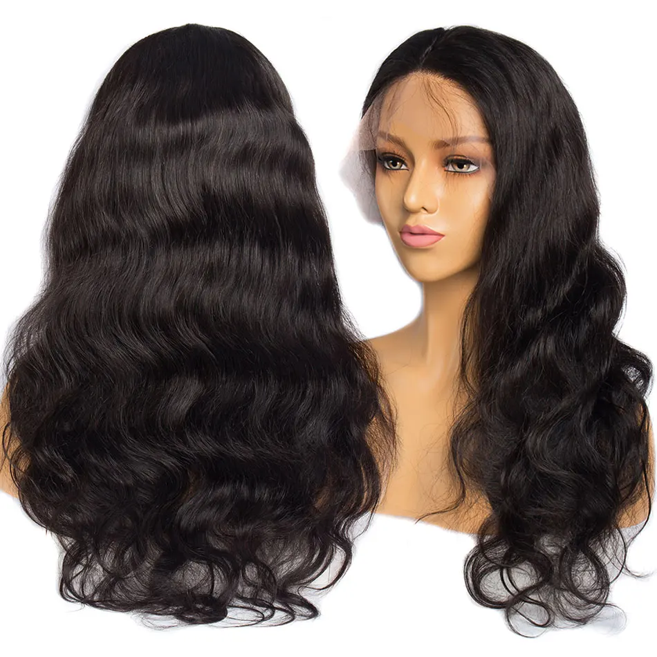 Малазийские объемные волнистые 360 кружевные фронтальные парики, предварительно выщипанные с детскими волосами, парики из человеческих волос Remy для черных женщин, плотность 150