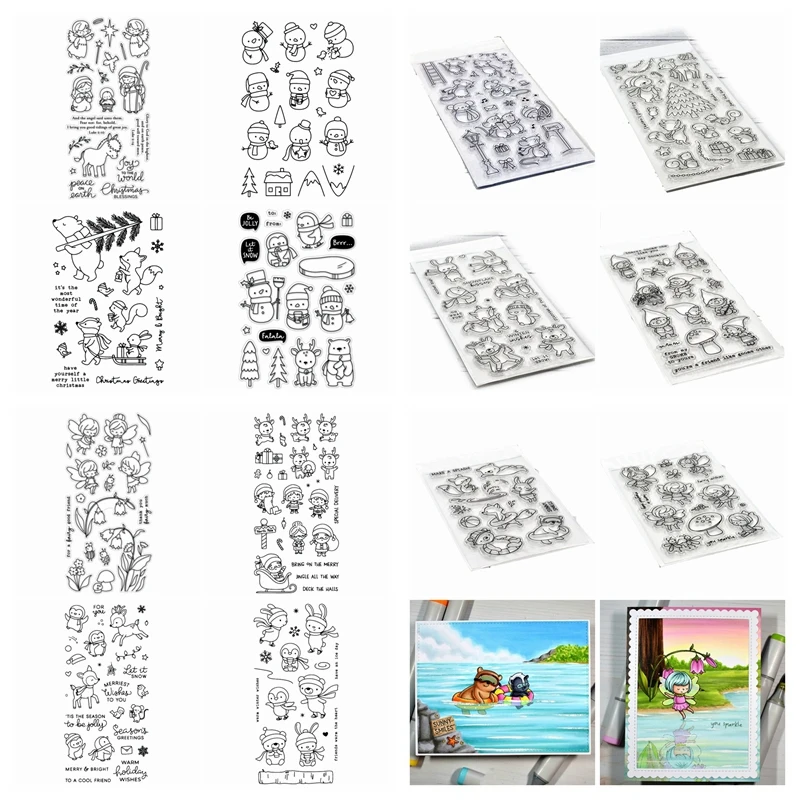 

Cutting Dies Match Clear Stamp Penguin Bear Sunny Wishes Christmas Snowman Scrapbook Card Album Make DIY Crafts Stencil 2020
