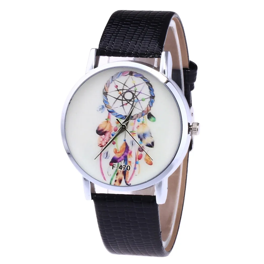 Quartz-Watch Leather-Band Casual 17 Round Dial-Dream LL Simple