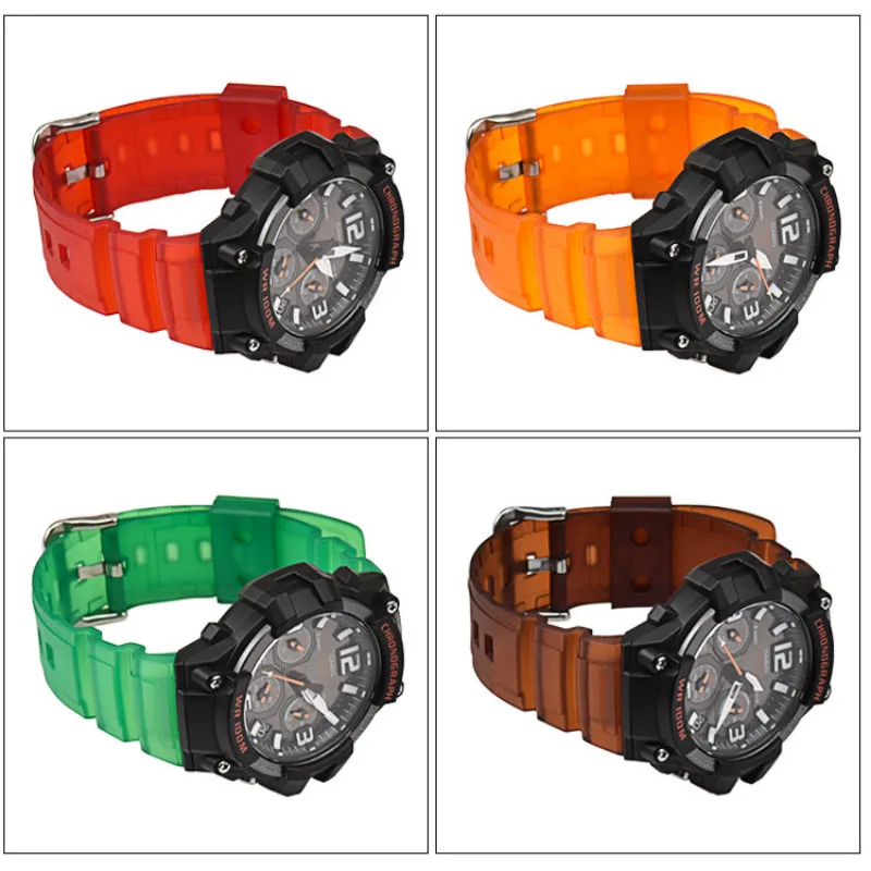Силиконовый ремешок для наручных часов объектива с оптическими зумом Casio MCW 100H/110