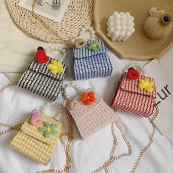 

Raged Sheep 2019 Winter Fashion Cute Flower Pearl Shoulder Small Kids Purses Children Accessories Crossbody Bags Cute Handbag