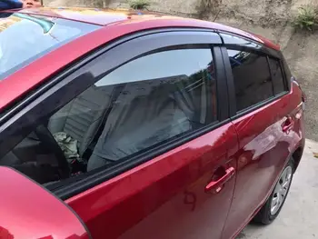 

4PCS Car Styling Door Window Wind Visor Moulding Awnings Shield Rain Sun Wind Guard Vent Shade For Toyota Yaris 2007-2020