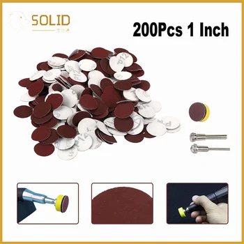 

1 inch 60# Round Sandpaper Disk Sanding Disc Backer Plate Shank for cleaning and polishing 25mm