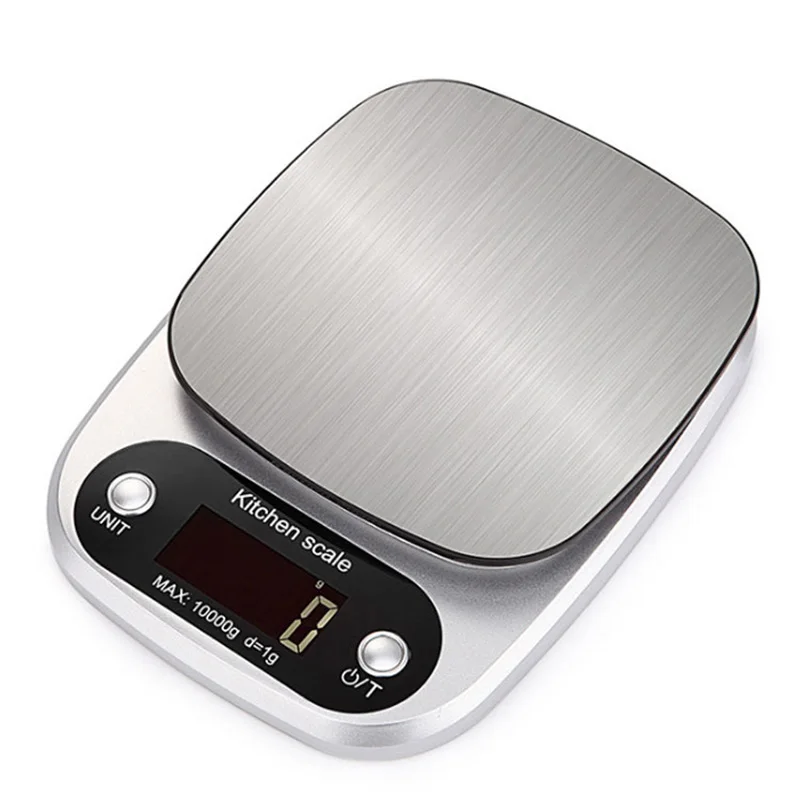 Кухня весы Еда выпечки цифровые электронные весы с ЖК-дисплеем 10 кг/1 г без Батарея Топ