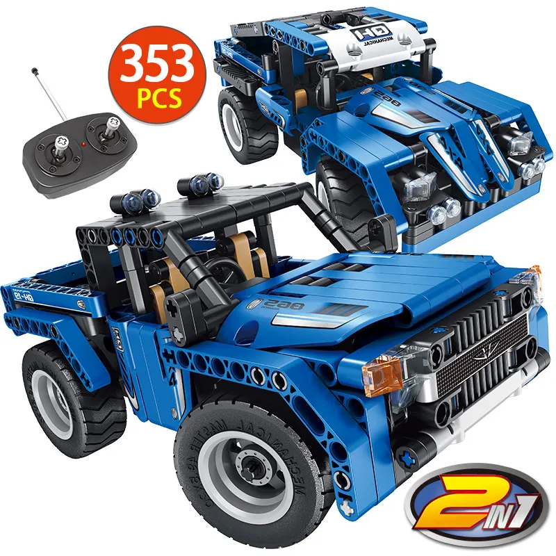 

RC 2.4Ghz City Technic legoingly Series Building Blocks Dual Mode Wrangler Racing Car Bricks Remote Control Vehicle Toy for Kids