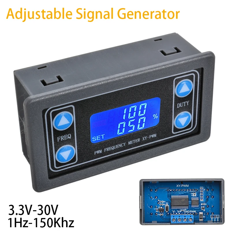

1pc PWM Signal Generator Digital Display DC Motor 1HZ-150KHZ Signal Generator Pulse Frequency Duty Ratio Adjustable