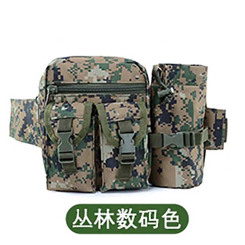 

Outdoor Travel Shoulder Bag Tactical Waist Bag Waterproof Oxford Camping Hiking Chest Pouch With Kettle Bag Military Fanny Pack