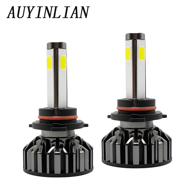 

AUYINLIAN 4 Sides 4800LM HB3 LED Fog lights HB3 9005 LED headlight bulb H10 H7 H11 H8 H4 HB4 12V COB Lumileds Lamp 360 Degree
