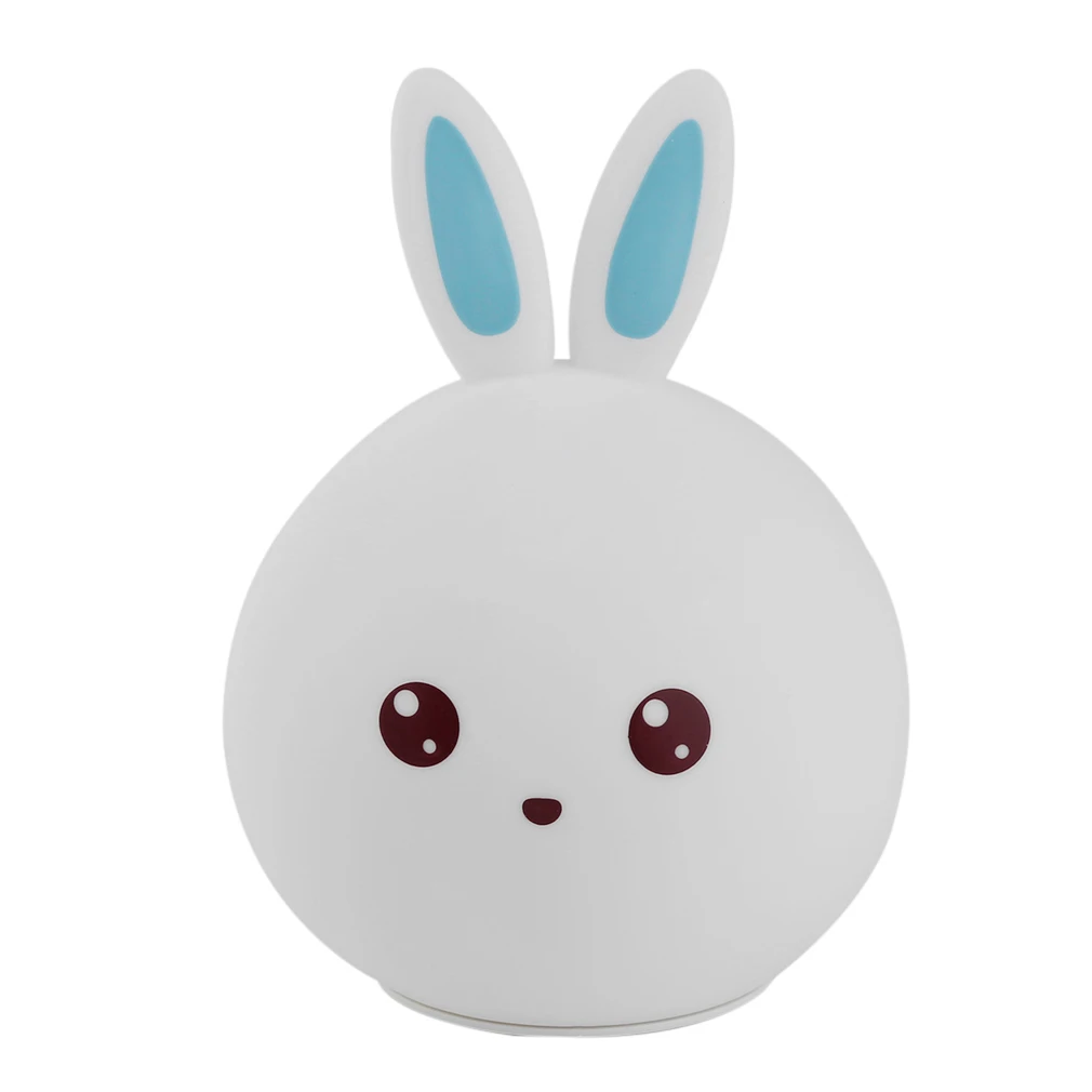 

USB Silicone Cartoon Bud Or Bear Pink/blue Bedroom Lamp For Kids For Room Decoration Colorful Control Version Lamp