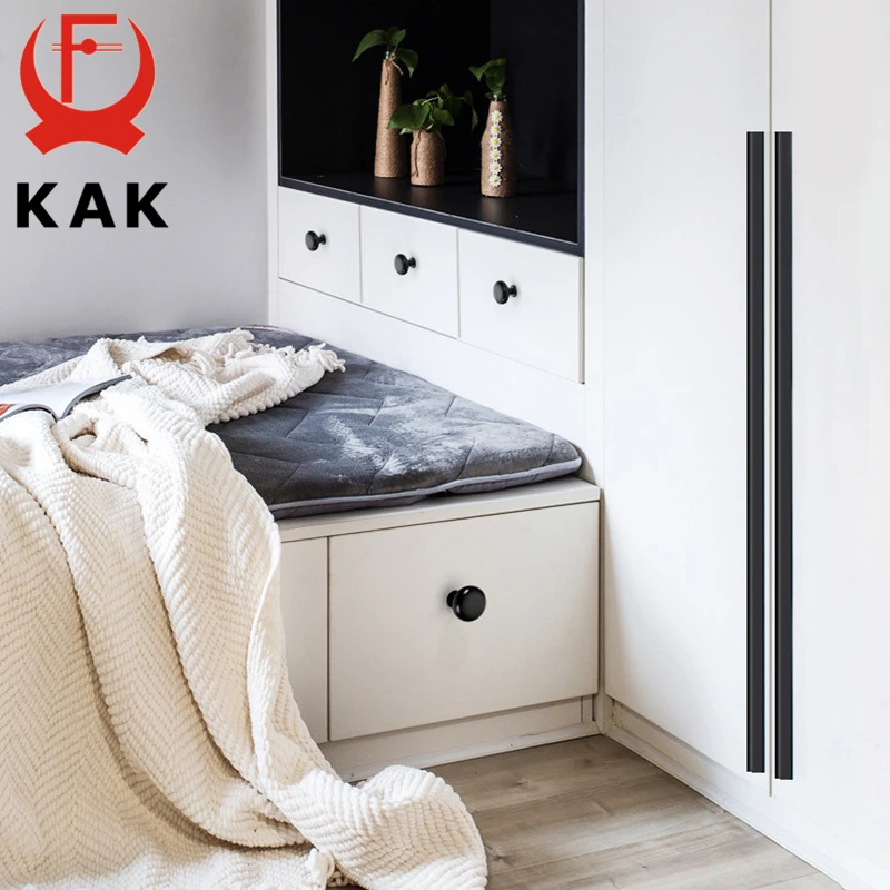 Furniture Handles KAK Fashion Hidden Cabinet Aluminum Alloy Kitchen Cupboard Pulls Drawer Knobs Room Door Hardware